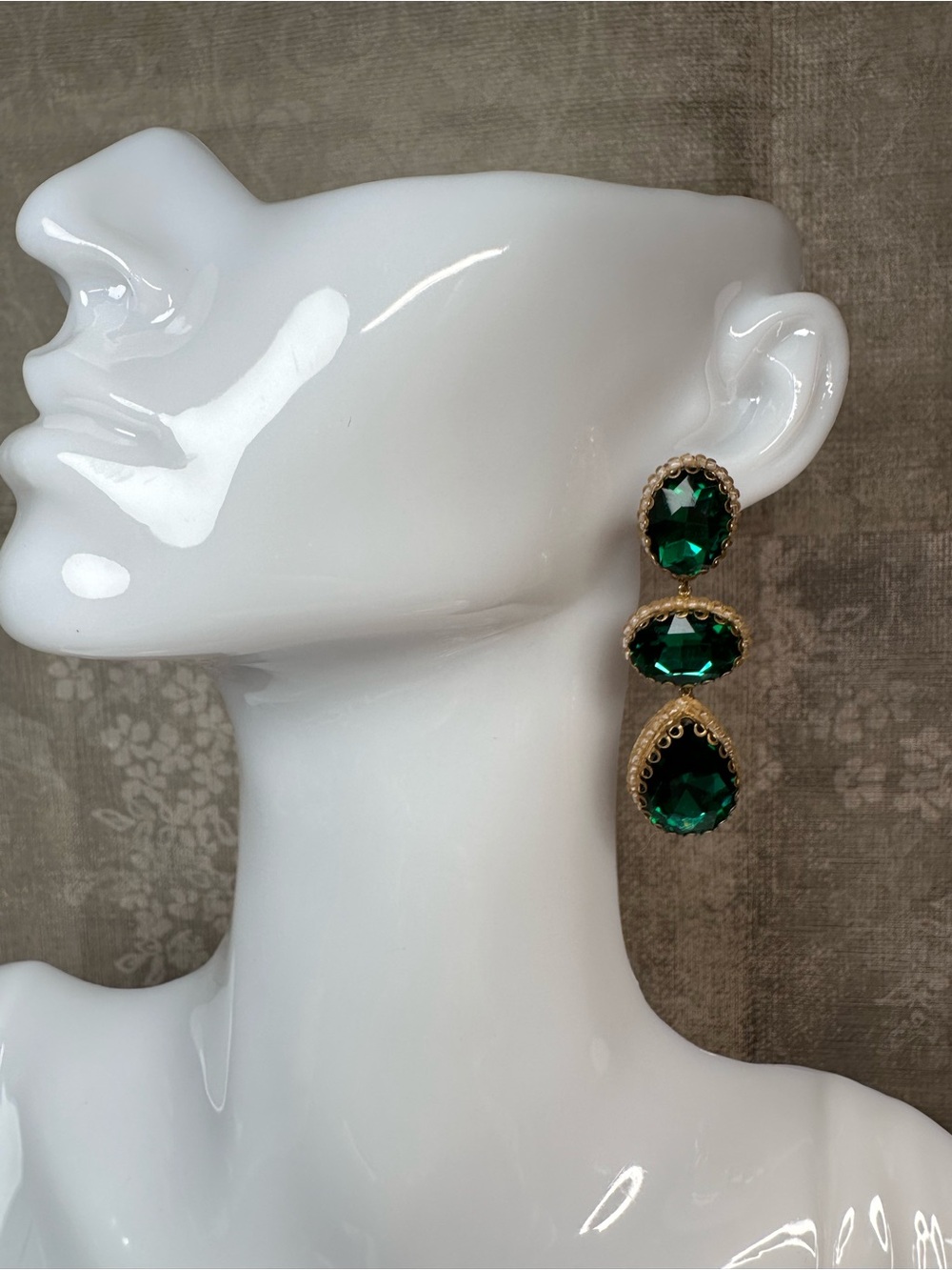 Deepa Gurnani “Hadlee” Earrings - Green